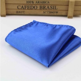 Boys Royal Blue Satin Pocket Square Handkerchief